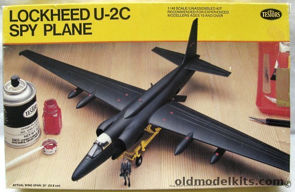 Testors 1/48 Lockheed U-2C Spyplane - with Ground Handling Equipment   NASA / Black USAF / Camo USAF, 209 plastic model kit